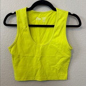 Zyia Active Women's Neon Yellow Crop Tank Top